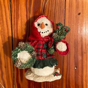Winter snowman ornament